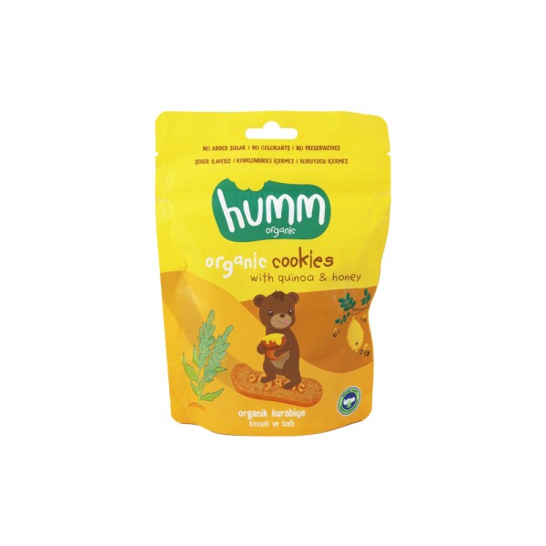 HUMM ORGANIC ORGANIC COOKIES WITH QUINOA FLAKES AND HONEY