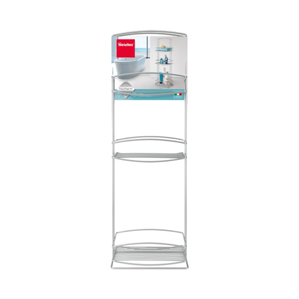 METALTEX ONDA - 3-TIER STORAGE RACK SILVER