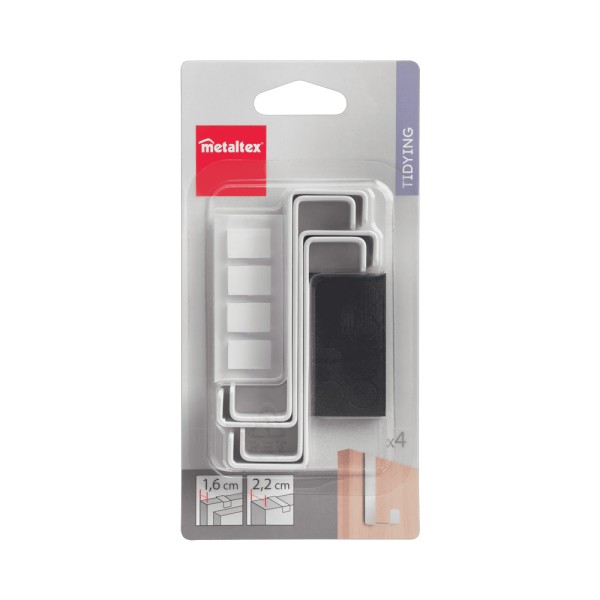 METALTEX OVER THE DOOR HOOKS SET WHITE