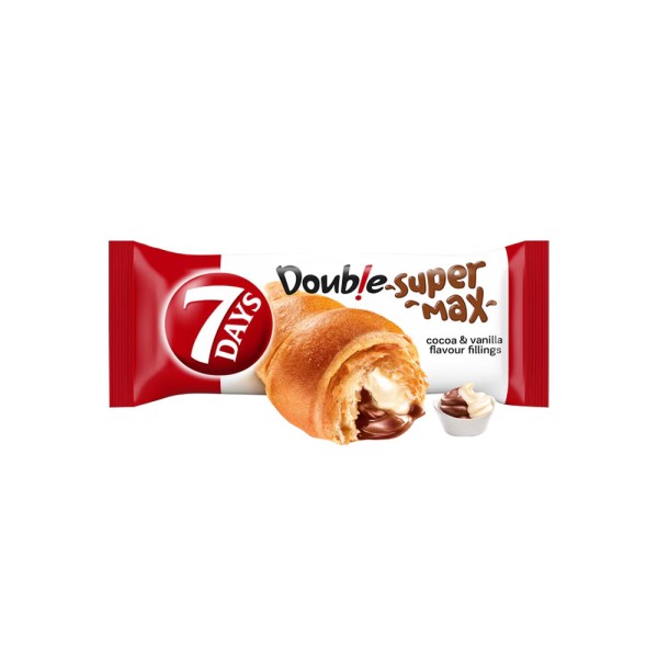 7DAYS DOUBLE SUPERMAX CHOCOLATE AND VANILLA CROISSANT