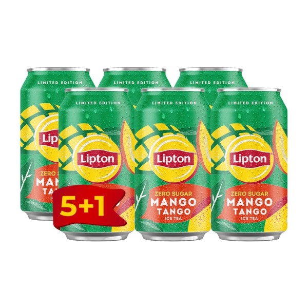 LIPTON ICE TEA MANGO ZERO CAN 5+1