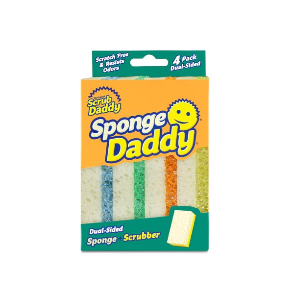 SCRUB DADDY FOUR NON SCRATCH CLEANING SPONGES