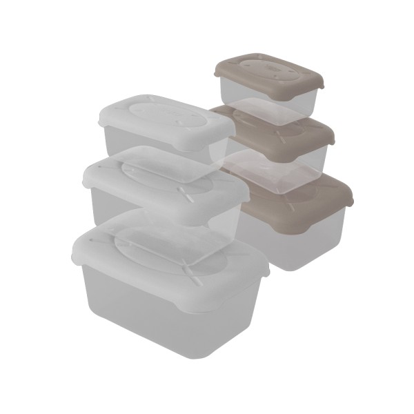BELLI E FORTI RECT. FOOD CONTAINER WHT OR GREY