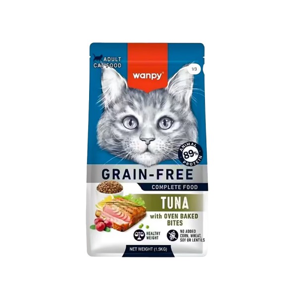 WANPY  GRAIN FREE DRY FOOD FOR ADULT CAT TUNA 