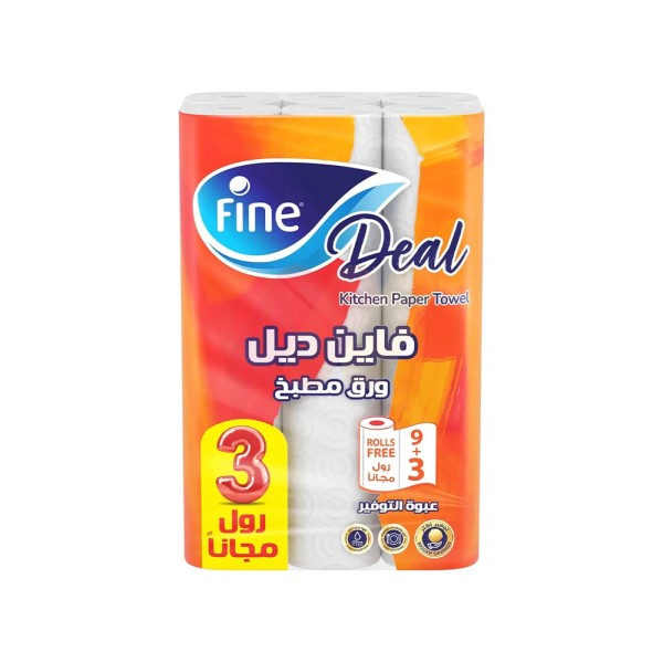 FINE KITCHEN PAPER TOWEL 9ROLL+3FREE