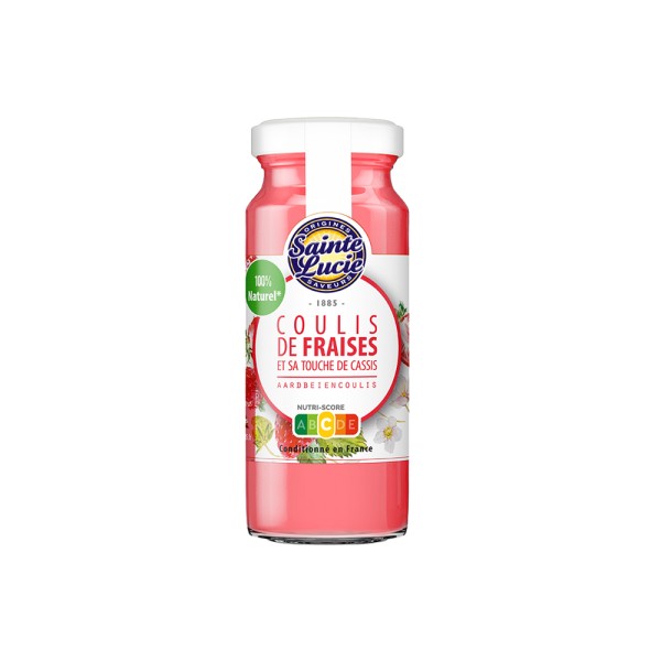 STE LUCIE COULIS DE FRAISE ET SA TOUCHE DE CASSIS