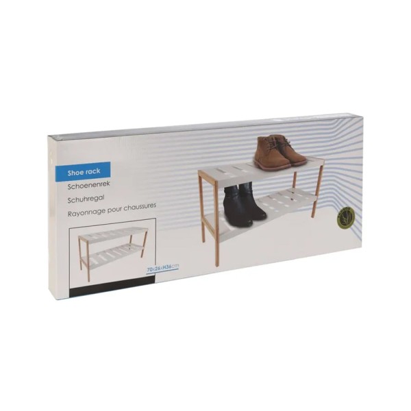 EH SHOE RACK BAMBOO 2 LAYERS