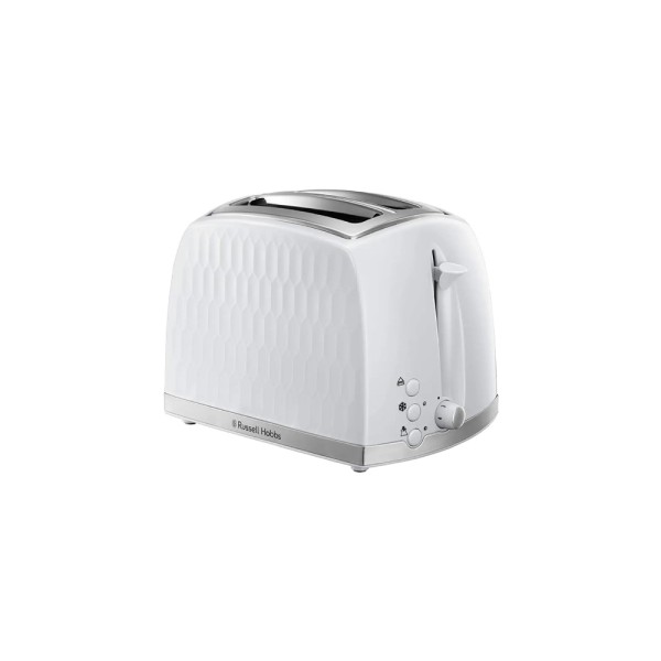 RUSSEL HOB TOASTER 2 SLICE EXTRAS WIDE SLOTS 6  LEVELS WHITE