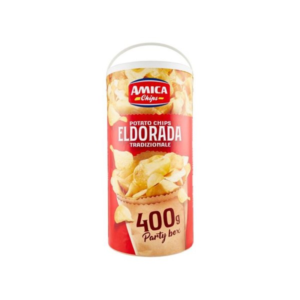 AMICA ELDORADA KETTLE CHIPS LOW FAT SALTED BIG CAN