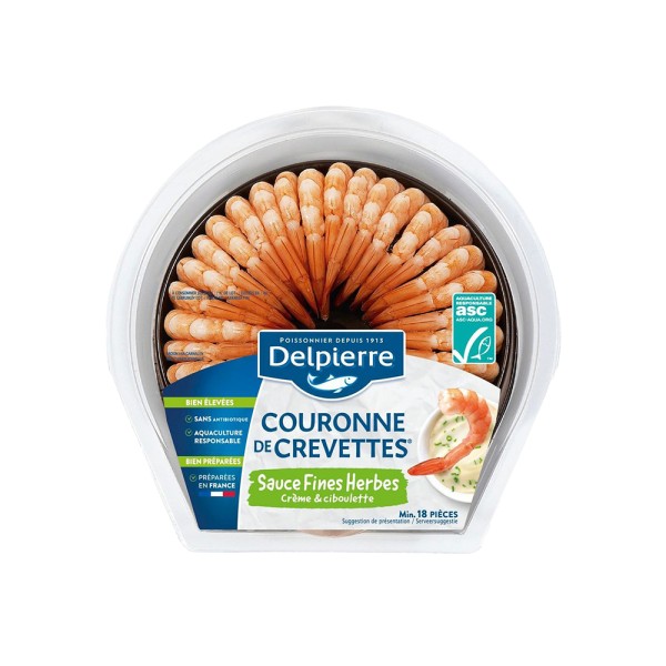 DELPIERRE COURONNE DE CREVETTES SAUCE FINES HERBES