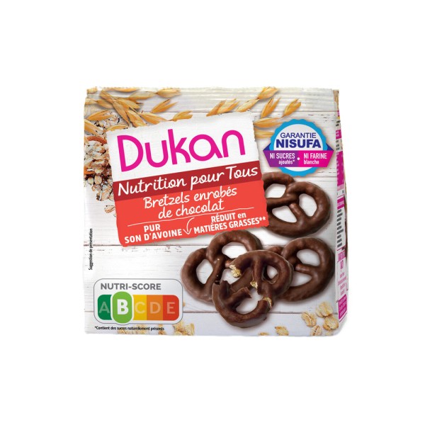 DUKAN OAT BRAN CHOCOLATE PRETZELS