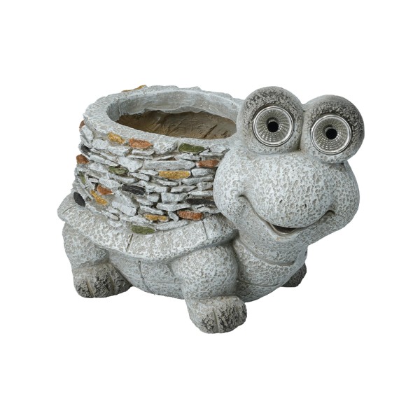EH FLOWERPOT WITH SOLAR MGO 355X218X235MM