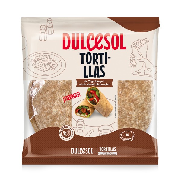 DULCESOL TORTILLA WHEAT BREAD 10PCS 20CM