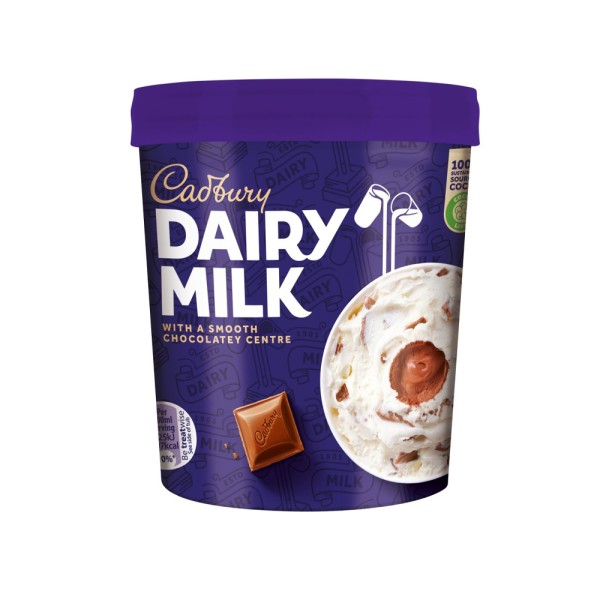 CADBURY VANILLA ICE CREAM WITH A SMOOTH CHOCOLATE CENTER