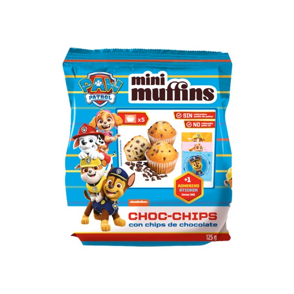 MONTE LARA PAW PATROL MINI MUFFINS CHOCO CHIPS