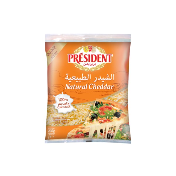 PRESIDENT SHREDDED NATURAL CHEDDAR 