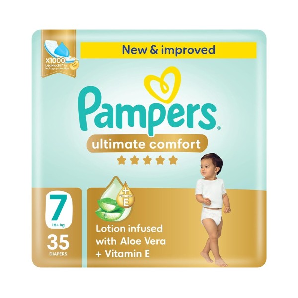 PAMPERS PREMIUM BABY DIAPERS SIZE7 15+KG