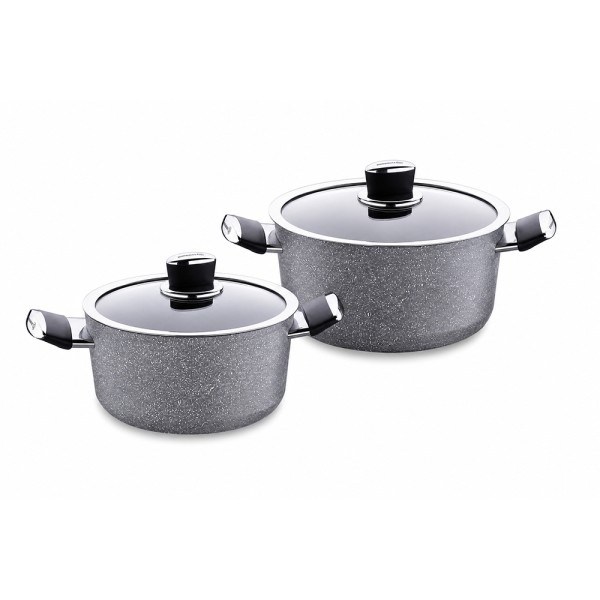 KORKMAZ PALMA GRANIT COOKING POT +INDUCTION 18+24CM