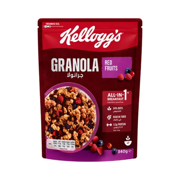 KELLOGGS GRANOLA RED FRUIT 