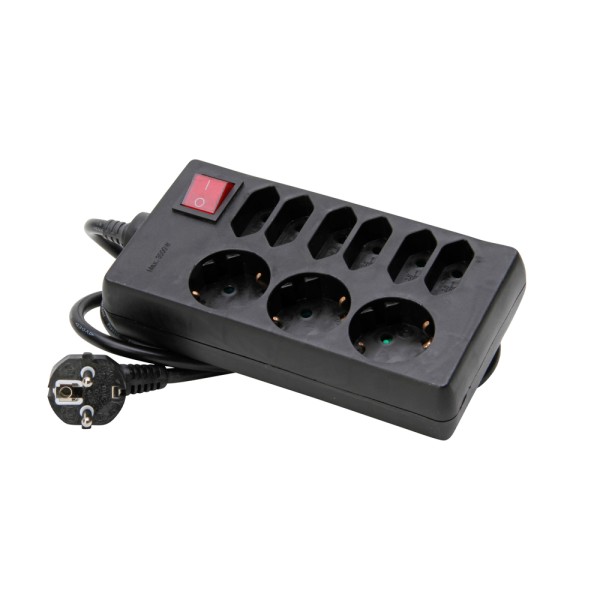 KOPP MULTIPLE SOCKET  9 WAY BLACK 1.4M
