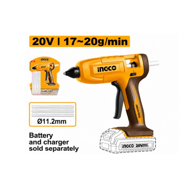 INGCO CORDLESS GLUE GUN