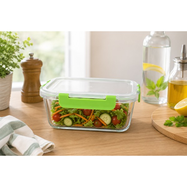 LUCIANO  GLASS DEEP RECT.CLICK FOOD STORAGE