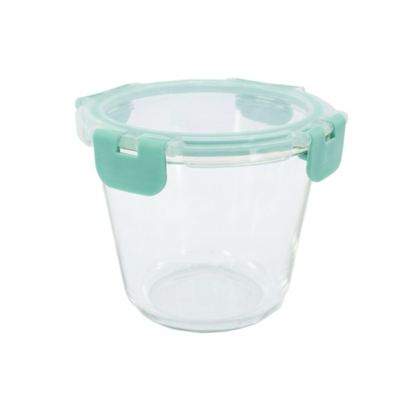 LUCIANO  GLASS DEEP ROUND CLICK FOOD STORAGE