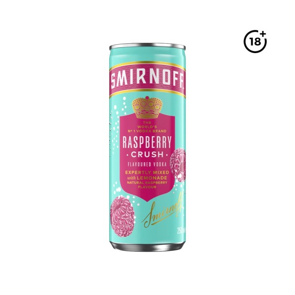 SMIRNOFF RASPBERRY CRUSH AND LEMON