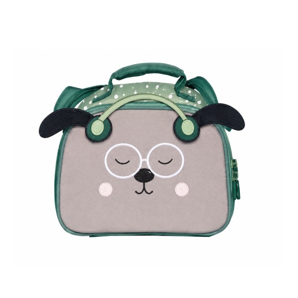 HARD GOODS LUNCH BAG DOG PEARSON GREEN FURRY