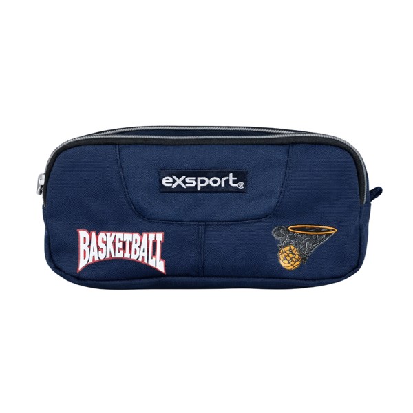 EXSPORT SLOGAN PENCIL CASE 2 COMPARTMENT SPACE