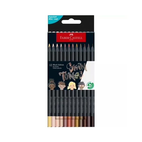 FABER COLOUR PENCILS BLACK EDITION SKIN TONES