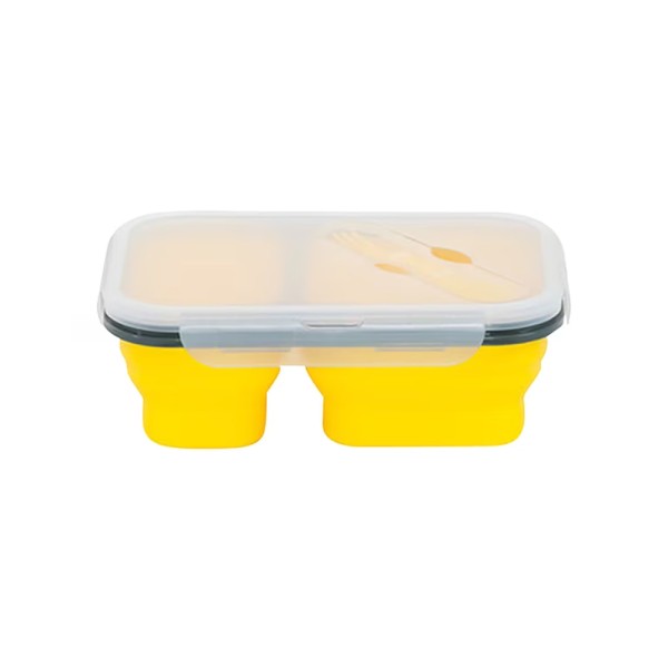 HARD GOODS KIDS LUNCH BOX WITH SPOON YELLOW