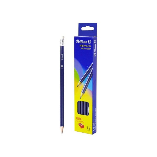 PELIKAN PENCILS HB WITH ERASER