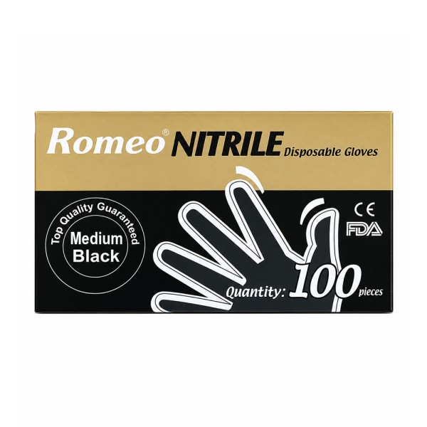ROMEO HOUSEHOLD GLOVES NITRILE SAFE SKIN MEDIUM