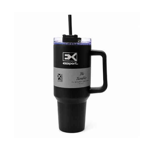 EXSPORT MUG VACCUUM INSULATED W.STAINLESS STRAW