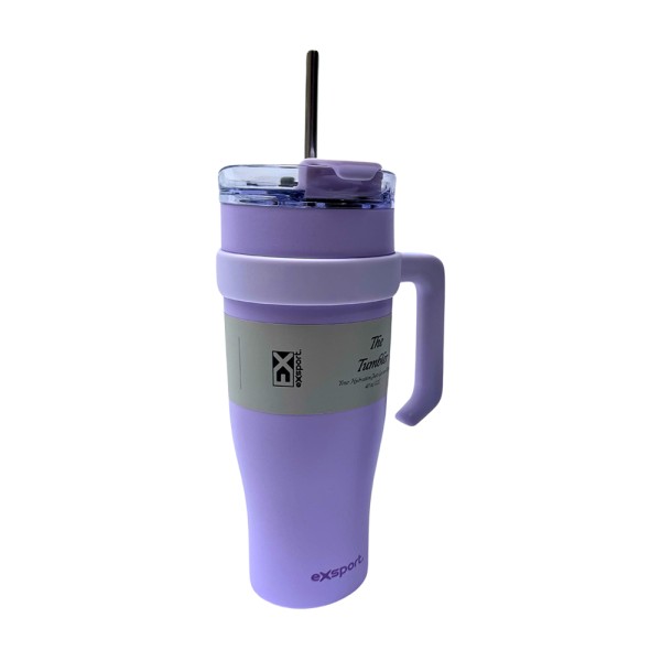 EXSPORT MUG VACCUUM INSULATED W.STAINLESS STRAW REMOVALBLE