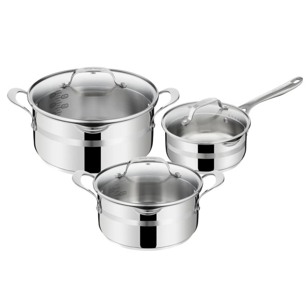 TEFAL JAMIE OLIVER SMART INDUCTION COOKWARE SET STAINLES
