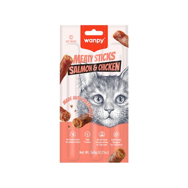 WANPY CAT STICKS SALMON & CHICKEN