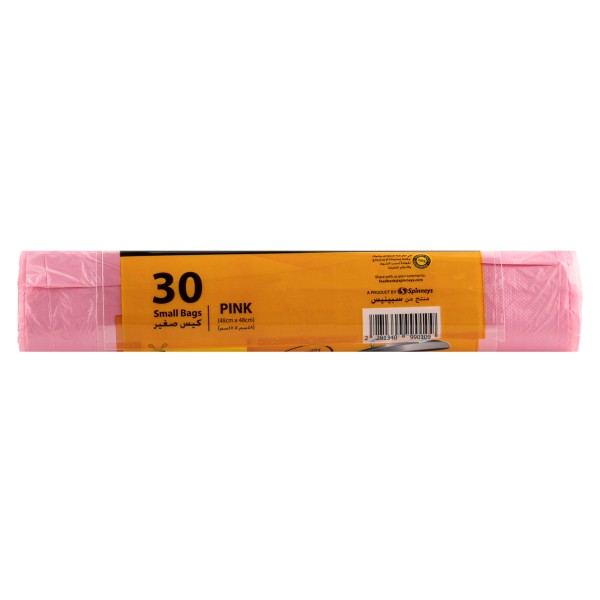 SPINNEYS ESSENTIALS TRASH BAG PINK 30PC