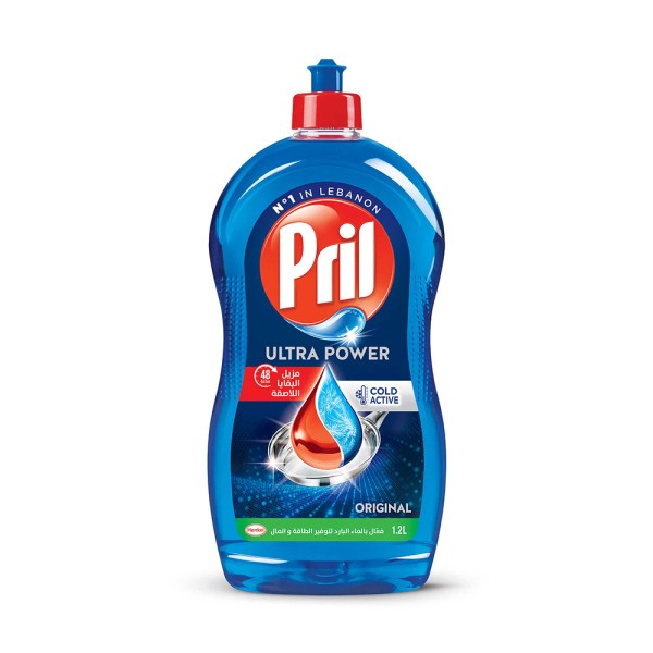 Pril cold active dishwashing liquid, Blue 1.2L