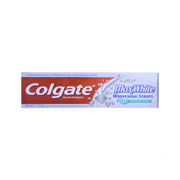 Colgate Whitening Toothpaste Max White with whitening strips 100 ml
