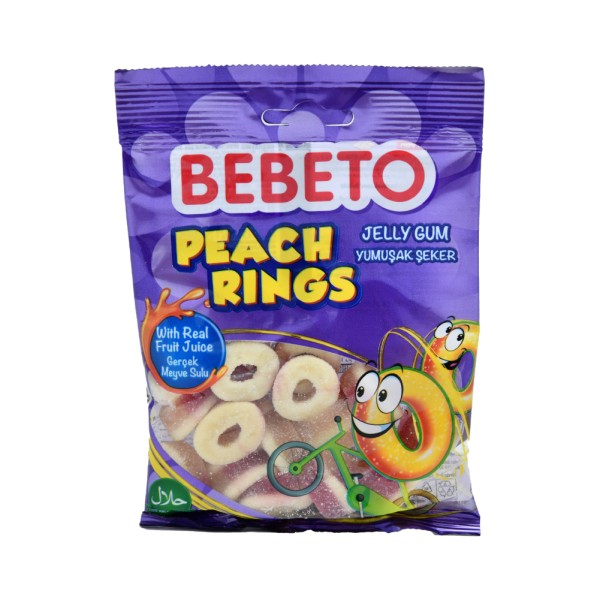BEBETO KERVAN JELLY GUM PEACH RINGS