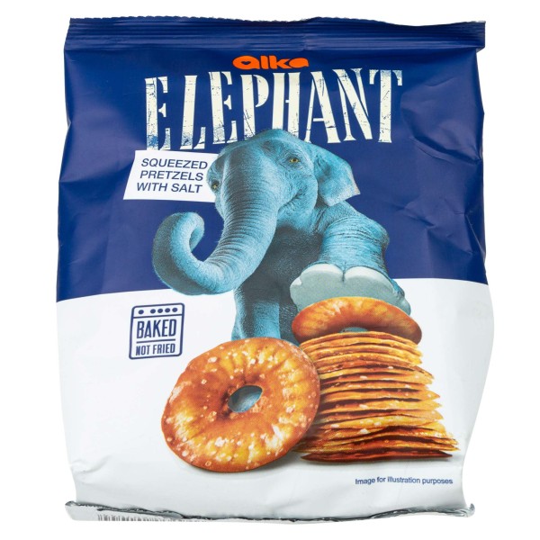 ELEPHANT PRETZEL DISCS SALT