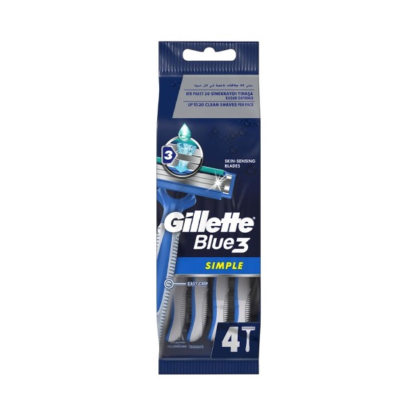 GILLETTE RAZOR DISPOSABLE BLUE SIMPLE 3