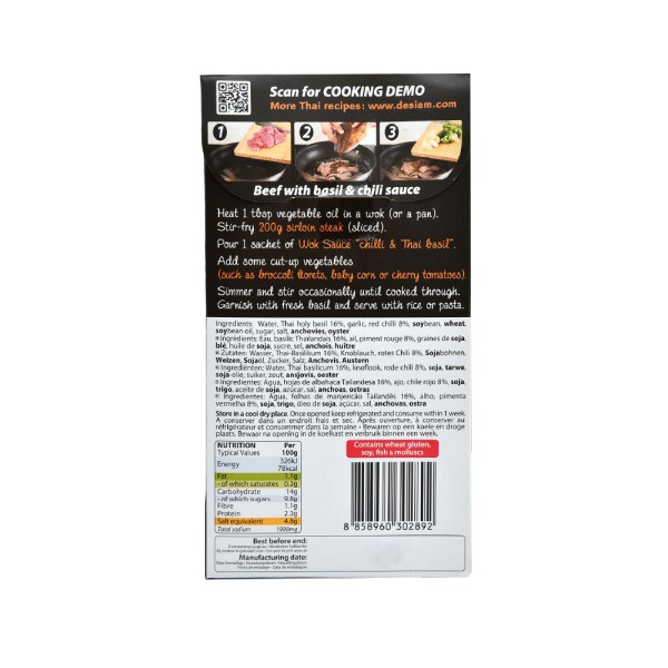 DESIAM WOK SAUCE CHILLI THAI BASIL