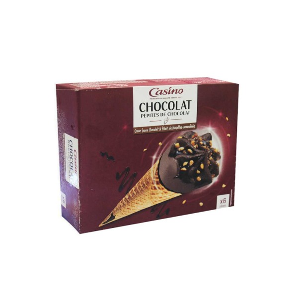 CASINO 6 CONES TOUT CHOCOLAT