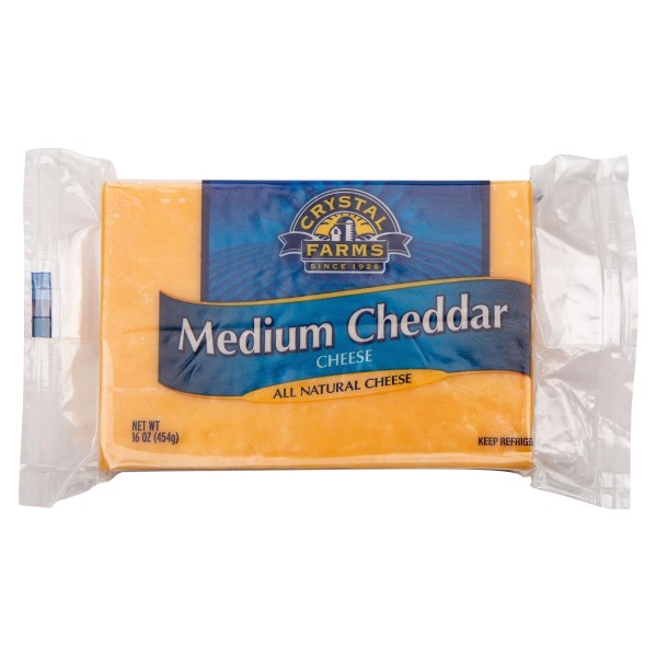CRYSTAL FARMS MEDIUM CHEDDAR CHUNK