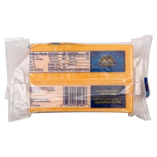CRYSTAL FARMS MEDIUM CHEDDAR CHUNK