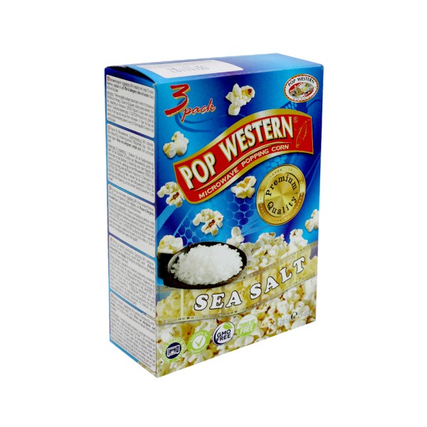 POP WESTERN MICROWAVE POPCORN SEA SALT