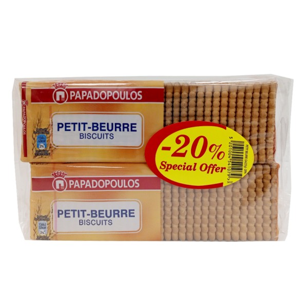 PAPADOPOULOS PETIT BEURRE CLASSICX2-20PCNT